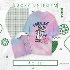 Áo 3D tie dye hồng